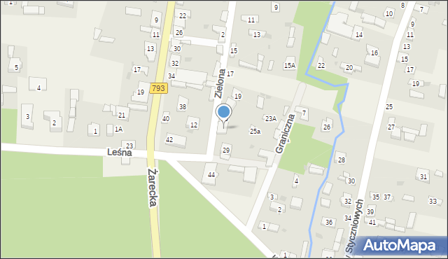 Janów, Zielona, 27, mapa Janów