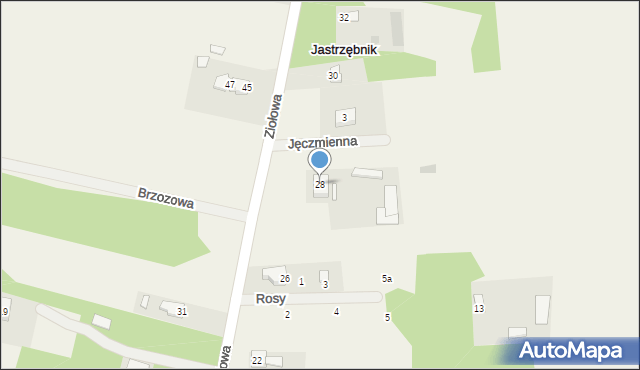 Jastrzębnik, Ziołowa, 28, mapa Jastrzębnik