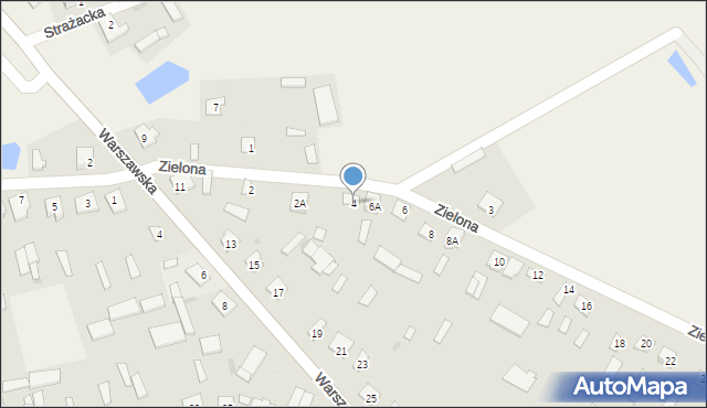 Jednorożec, Zielona, 4, mapa Jednorożec