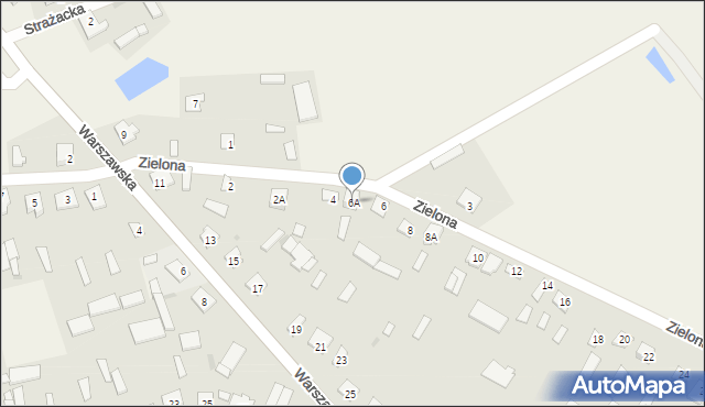 Jednorożec, Zielona, 6A, mapa Jednorożec