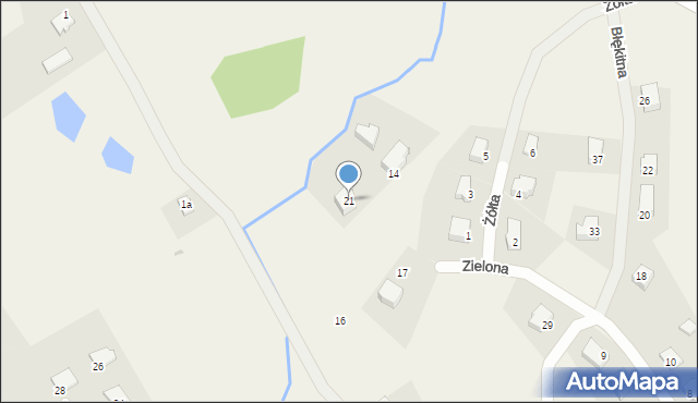 Jonkowo, Zielona, 21, mapa Jonkowo