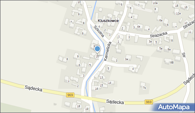 Kluszkowce, Zielona, 10, mapa Kluszkowce