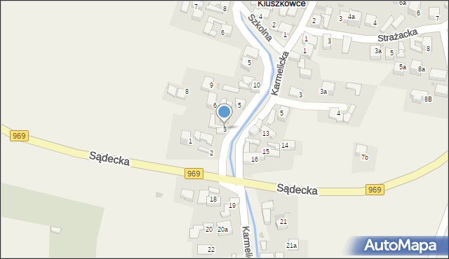 Kluszkowce, Zielona, 3, mapa Kluszkowce