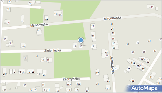 Kobyłka, Zieleniecka, 15, mapa Kobyłka