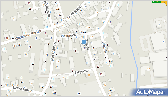 Kolbuszowa, Zielona, 4, mapa Kolbuszowa