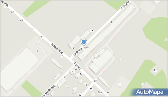 Koluszki, Zielona, 2, mapa Koluszki