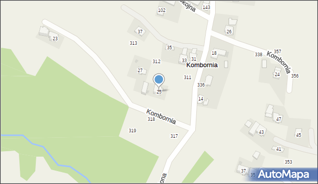 Kombornia, Zielona, 25, mapa Kombornia