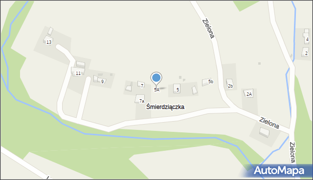 Korczyna, Zielona, 5A, mapa Korczyna