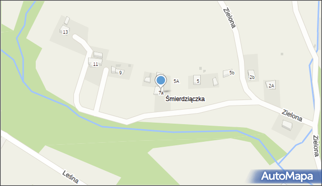 Korczyna, Zielona, 7a, mapa Korczyna