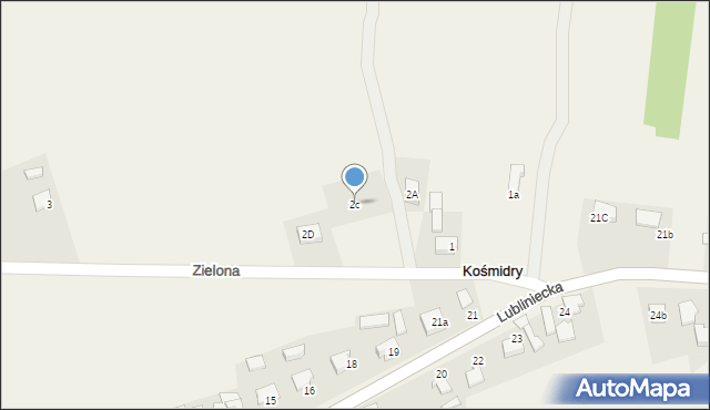 Kośmidry, Zielona, 2c, mapa Kośmidry