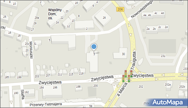 Koszalin, Zientarskiego Andrzeja, dr., 3, mapa Koszalina