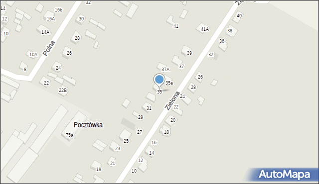 Kozienice, Zielona, 35, mapa Kozienice