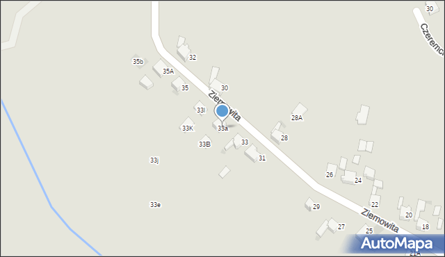 Lędziny, Ziemowita, 33a, mapa Lędziny