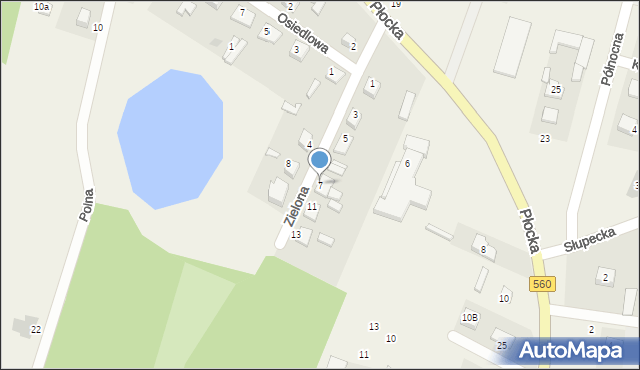 Lelice, Zielona, 7, mapa Lelice