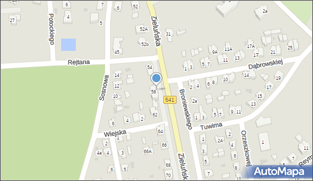 Lidzbark, Zieluńska, 60, mapa Lidzbark