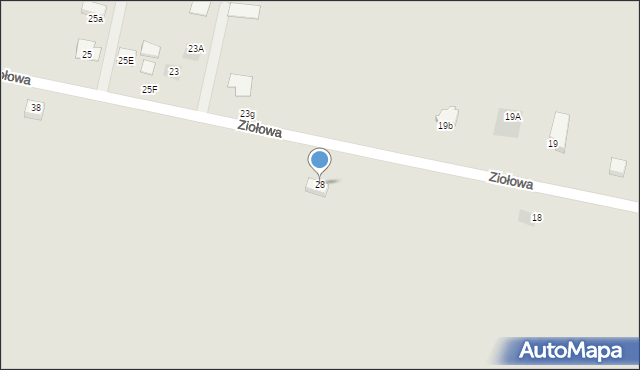 Lublin, Ziołowa, 28, mapa Lublina