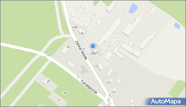 Łuków, Zimna Woda, 114b, mapa Łuków