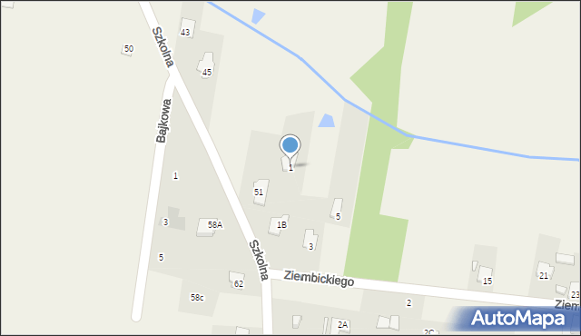 Małęczyn, Ziembickiego Ignacego, ks., 1, mapa Małęczyn