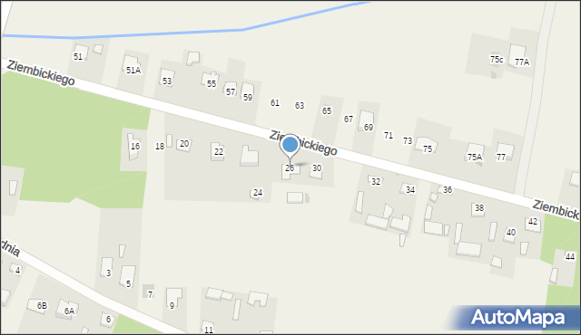 Małęczyn, Ziembickiego Ignacego, ks., 26, mapa Małęczyn