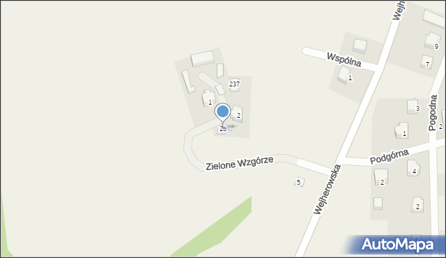 Miechucino, Zielone Wzgórze, 2b, mapa Miechucino