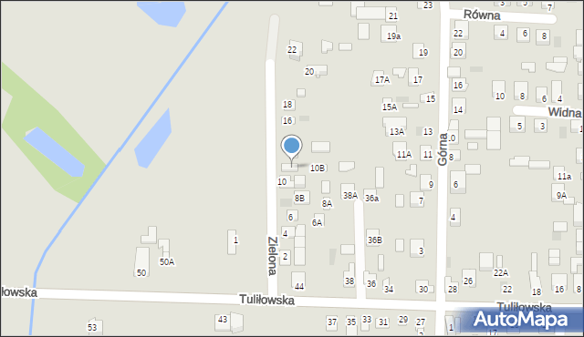 Międzyrzec Podlaski, Zielona, 10A, mapa Międzyrzec Podlaski