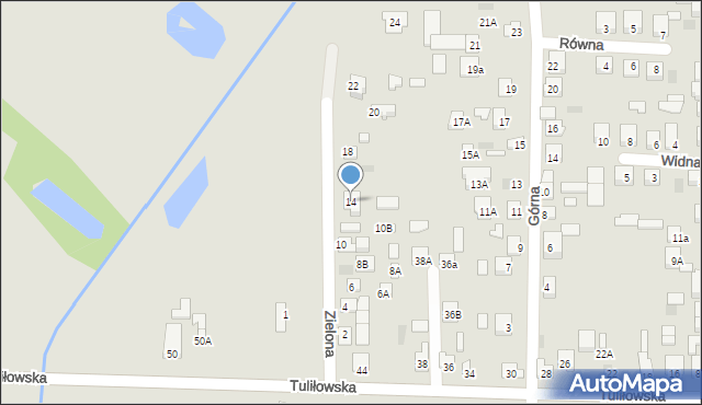 Międzyrzec Podlaski, Zielona, 14, mapa Międzyrzec Podlaski