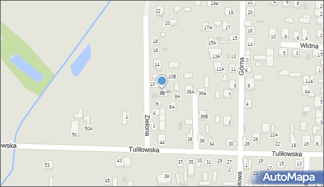 Międzyrzec Podlaski, Zielona, 8B, mapa Międzyrzec Podlaski