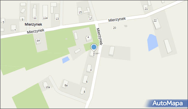 Mierzynek, Zielona Puszcza, 2, mapa Mierzynek