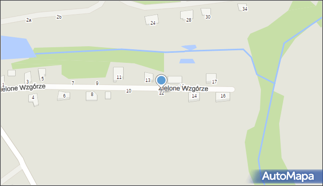 Mieszkowice, Zielone Wzgórze, 12, mapa Mieszkowice