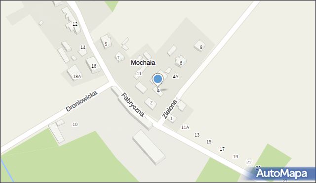 Mochała, Zielona, 4, mapa Mochała