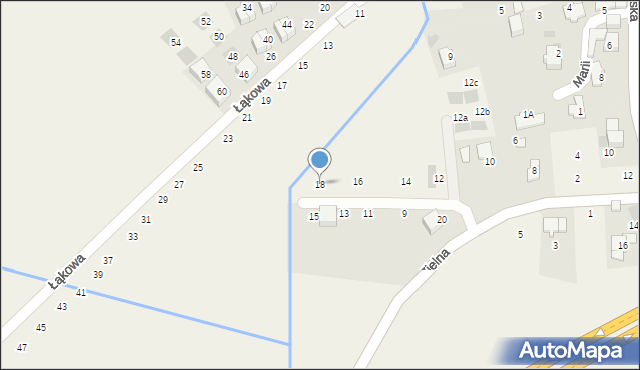 Modlniczka, Zielna, 18, mapa Modlniczka