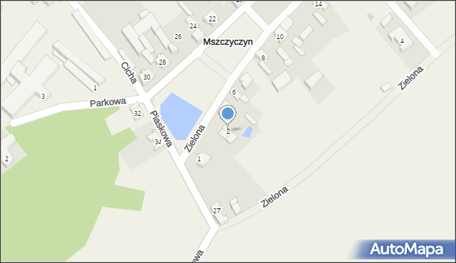 Mszczyczyn, Zielona, 2, mapa Mszczyczyn