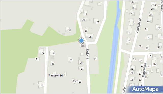 Muszyna, Zielona, 16, mapa Muszyna