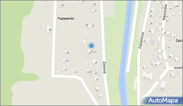 Muszyna, Zielona, 17, mapa Muszyna