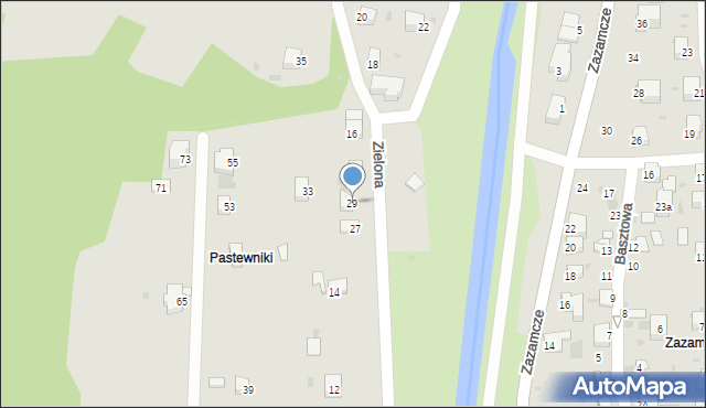 Muszyna, Zielona, 29, mapa Muszyna