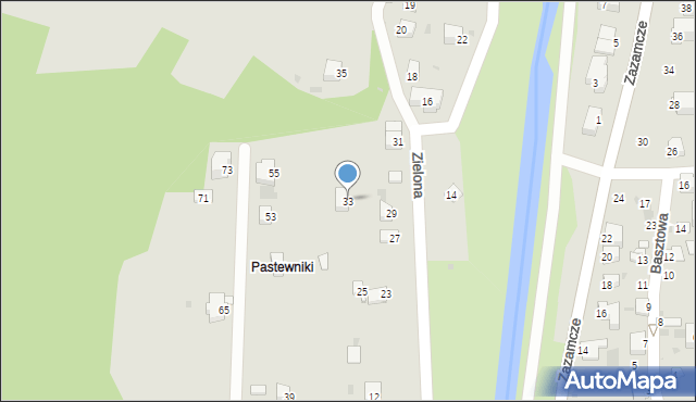 Muszyna, Zielona, 33, mapa Muszyna