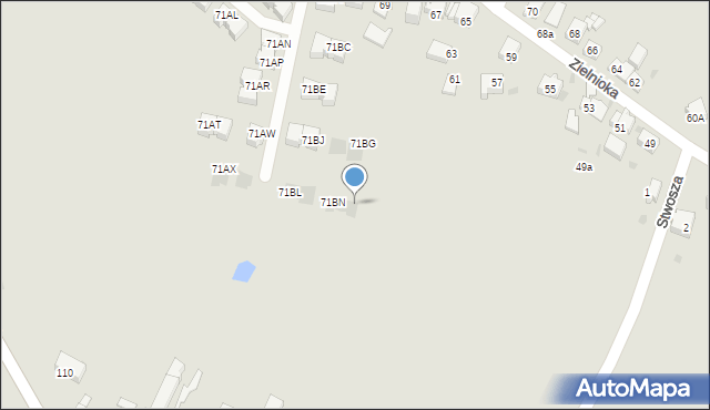 Mysłowice, Zielnioka Andrzeja, 71BP, mapa Mysłowice