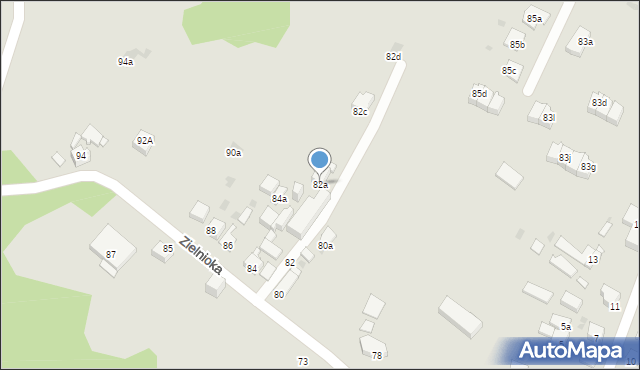 Mysłowice, Zielnioka Andrzeja, 82a, mapa Mysłowice