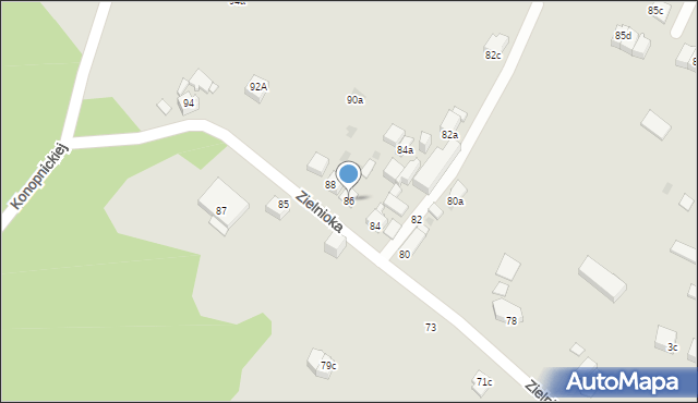 Mysłowice, Zielnioka Andrzeja, 86, mapa Mysłowice