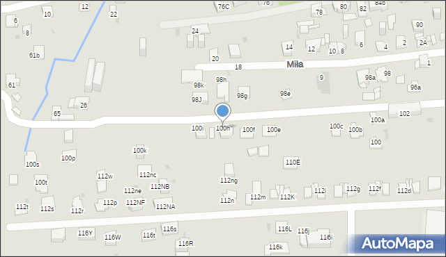 Mysłowice, Ziętka Jerzego, gen., 100h, mapa Mysłowice