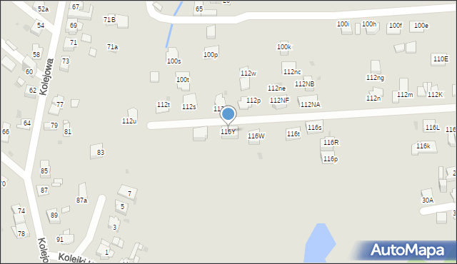 Mysłowice, Ziętka Jerzego, gen., 116Y, mapa Mysłowice