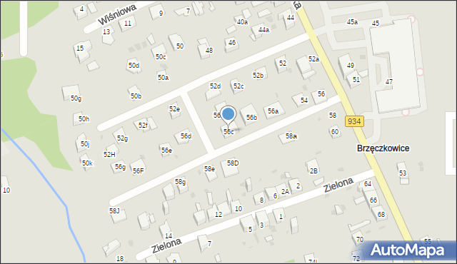 Mysłowice, Ziętka Jerzego, gen., 56c, mapa Mysłowice