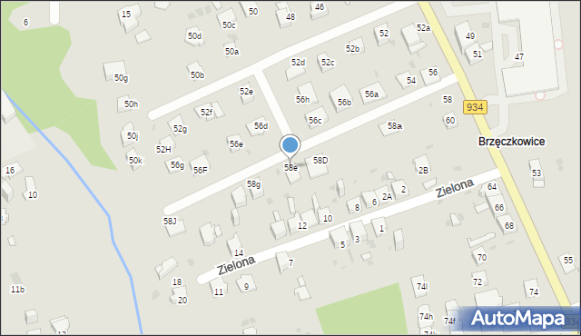 Mysłowice, Ziętka Jerzego, gen., 58e, mapa Mysłowice