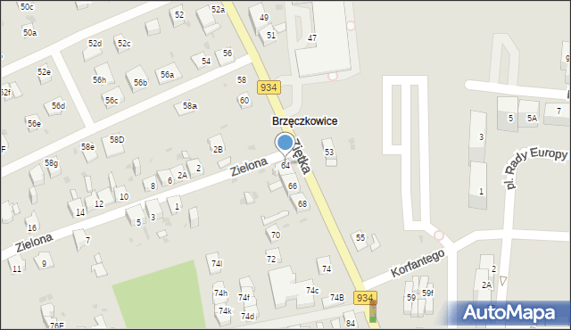 Mysłowice, Ziętka Jerzego, gen., 64, mapa Mysłowice