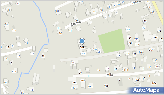 Mysłowice, Ziętka Jerzego, gen., 76E, mapa Mysłowice