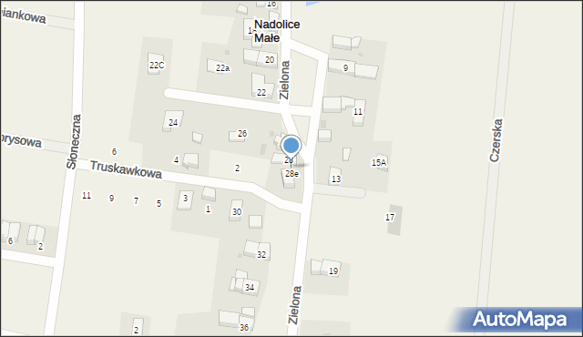 Nadolice Małe, Zielona, 28d, mapa Nadolice Małe