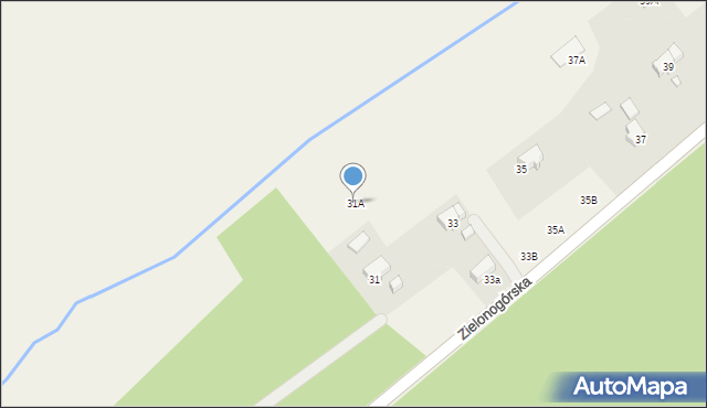 Niwiska, Zielonogórska, 31A, mapa Niwiska