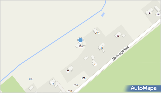 Niwiska, Zielonogórska, 37A, mapa Niwiska