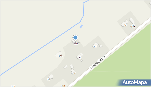 Niwiska, Zielonogórska, 39A, mapa Niwiska