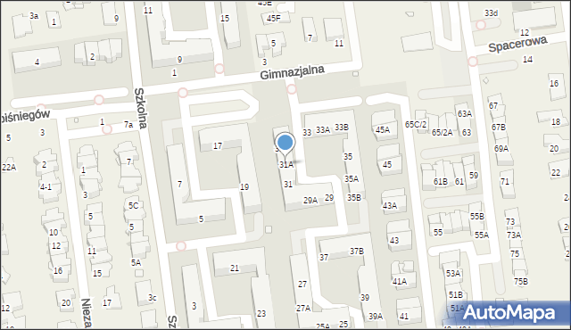 Nowa Iwiczna, Zimowa, 31A, mapa Nowa Iwiczna